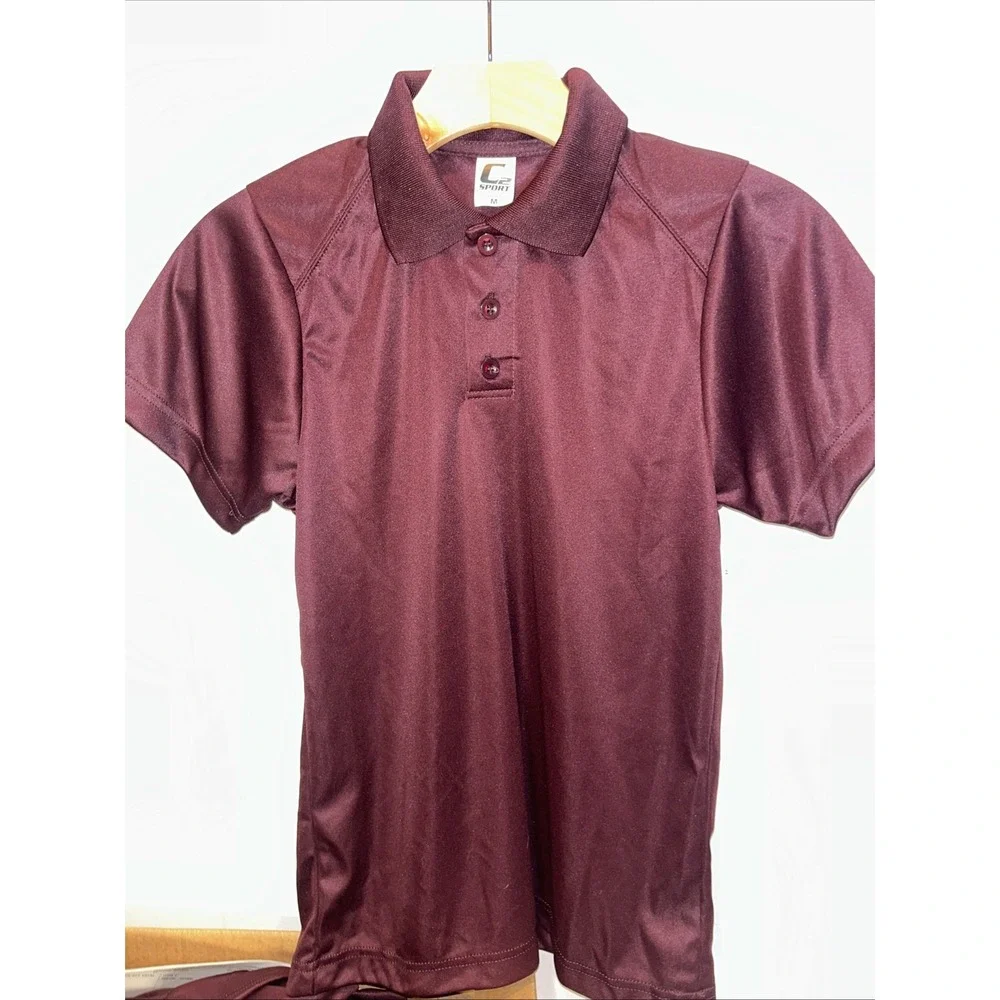 C2 Sport Maroon Youth Medium Polo Shirts- 60 Quantity/ Must By The‎ Case Of 60